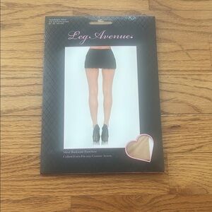 New in package Leg Avenue Sheer Tan Back Seam Pantyhose